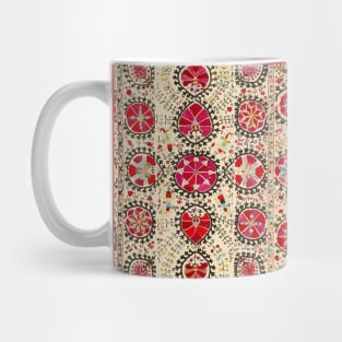 Vintage Uzbekistan Suzani Floral Pattern Mug